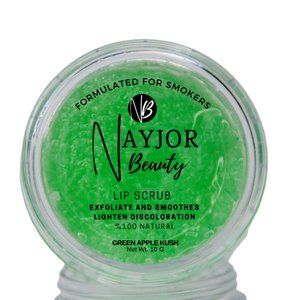 Green Apple Kush Lip Scrub - Exfoliator For Lips - Pinker lips , plump